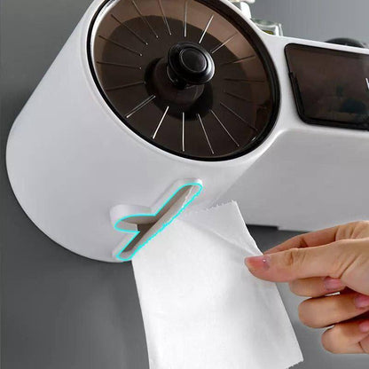 Inttox-Porte-papier toilette mural avec organisateur de rangement pour toilettes - Inttox