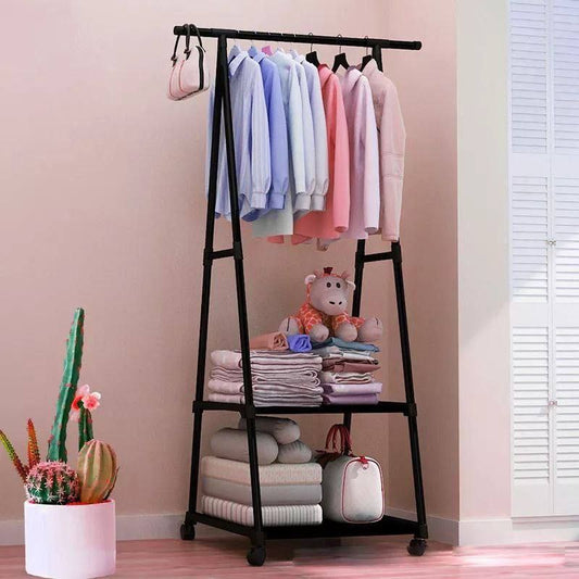 Inttox-Chambre Amovible Porte-Vêtements Avec Roues Moderne Multifonctionnel Imperméable Stand Penderie Cintre
