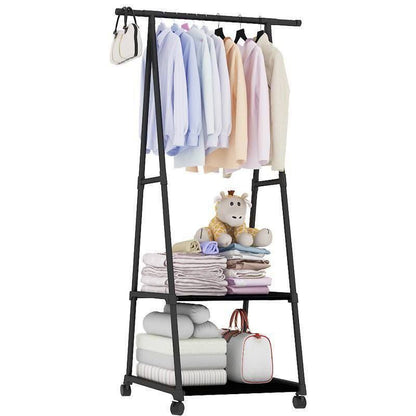 Inttox-Chambre Amovible Porte-Vêtements Avec Roues Moderne Multifonctionnel Imperméable Stand Penderie Cintre