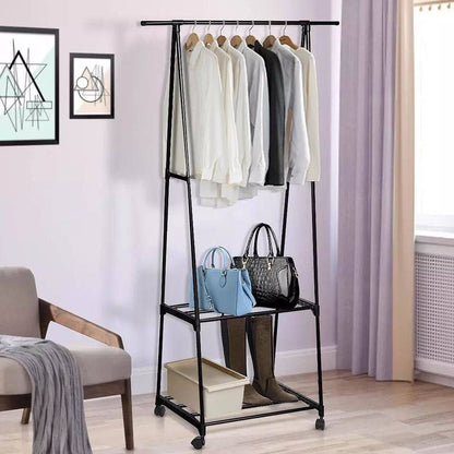 Inttox-Chambre Amovible Porte-Vêtements Avec Roues Moderne Multifonctionnel Imperméable Stand Penderie Cintre